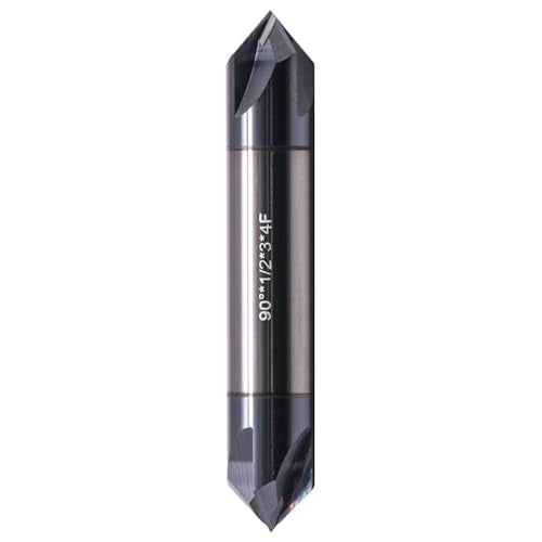 1/2" 4 Flute 90° Solid Carbide Chamfer End Mill, Double End, AlTiN Coated 4 flute 1/2"