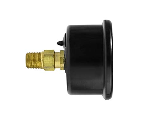 30psi Fuel Pressure Gauge Blk Face G2-99-0030, Black