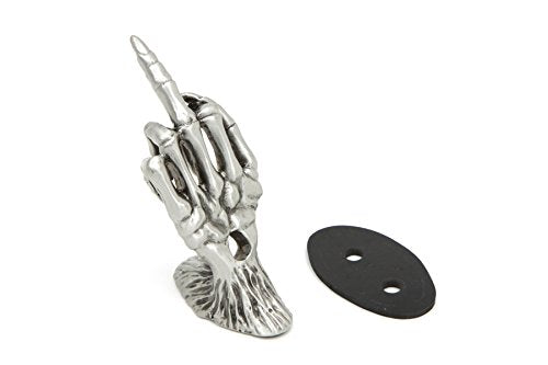 Skeleton Hand Fender Ornament for Harley Davidson Silver Patina 48-0246