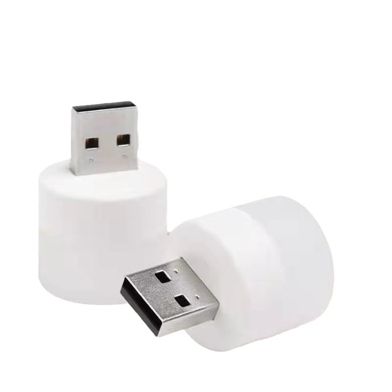 Mini USB Plug-in LED Night Light, Portable Tiny USB Light Bulb, Warm White & Cool White Options, Compact Illumination for Bedroom, Hallway, Kitchen (Warm White)