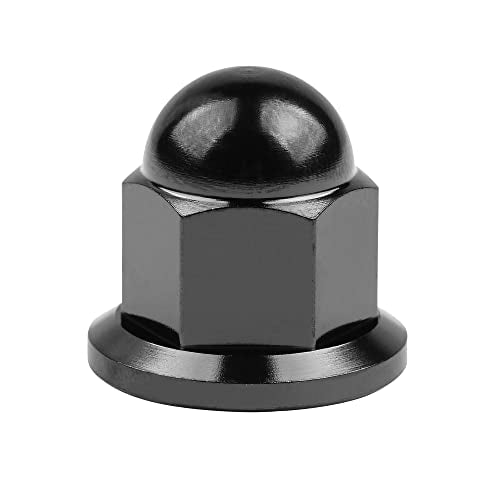 Titanium M6 M8 M10 Dome Head Acorn Nuts (M10, Black)
