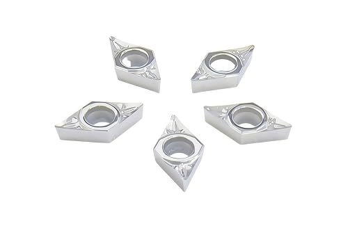 DLTOOLS Industrial CNC Carbide Inserts for Aluminum DCGT21.51/DCGT070204 for Turning Cutting Tools,10 PCS