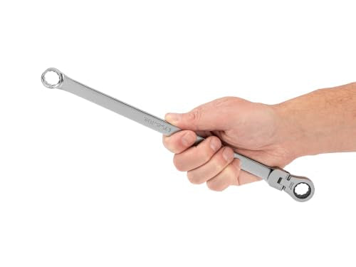 TEKTON 9/16 Inch Long Fixed/Flex Head Ratcheting Box End Wrench | WRB35314