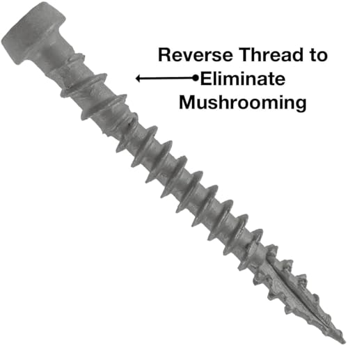 Jake Sales #10 x 1-3/4" Cape COD Gray Composite Decking Exterior Coated Wood Screw Torx/Star Drive Head - AQC Lumber Compatible (1 Pound ~130 Screws) CAPE COD (GRAY) 1-¾" 1 LB