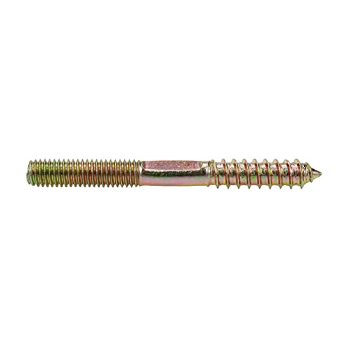 Mcredy Dowel Screw M8 Self-Tapping Double End Threaded Hanger Bolt, 10Pcs M8x80 mm