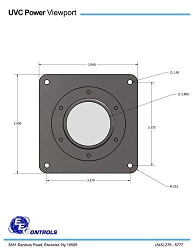 UV Inspection Viewport - Sight Glass for UVC Installations, HVAC Duct Mounted Viewport Sight Glass - Ultra Violet Lamp Installation Viewport (3) 3