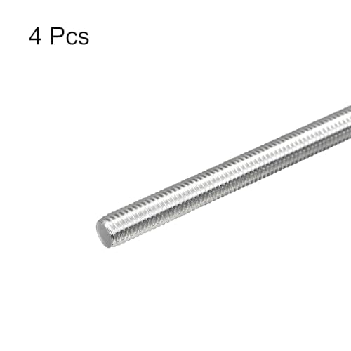 MECCANIXITY Fully Threaded Rod M8 x 500mm 1.25mm Thread Pitch 304 Stainless Steel Right Hand Threaded Rods Bar Studs 4 Pack
