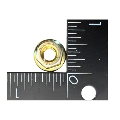 1/4"-20 Grade 8 Serrated Flange Nuts (20 Pack) – Heavy Duty Yellow Zinc Coarse Thread Locking Fasteners, SAE J995 Vibration Resistant Steel Serrated Flange Nut – 20 Pack