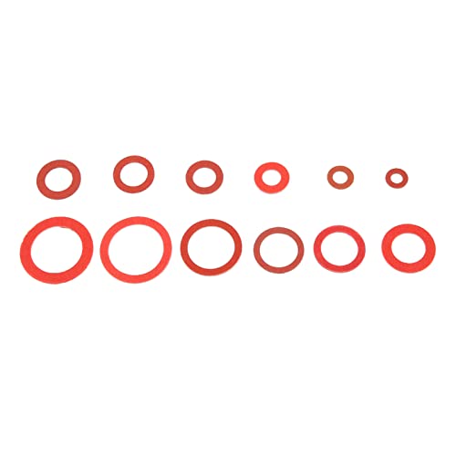 600PCS Faucet Washers Assorted Kit, 12 Sizes Red Rubber Washers Plumbing, Parts Washer with Box, for Household Commercial Appliances