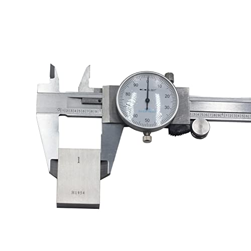 HFS 2PCs/Pack 0-6 Inch Dial Caliper, ±0.001 Inch Accuracy, 4-Way Precision Measuring Tool for Inside, Outside, Depth and Step Measurements, Shockproof Design with Protective Storage Case 0-6" Carbon Steel 2PCS