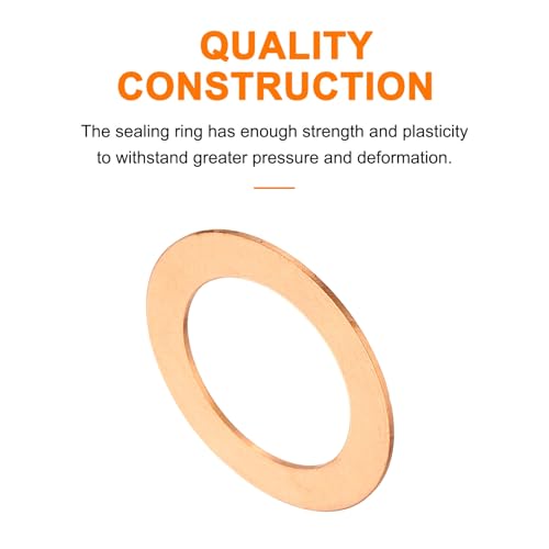 MECCANIXITY 22 Pcs Flat Copper Washers, 27x40x1mm Copper Upgraded Flat Metric Sealing Crush Ring Washers for Hydraulic Fittings Screw Bolt Nut Electronic Repair