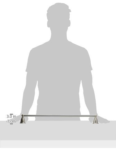 Moen Brantford Brushed Nickel 24-Inch Single Bathroom Towel Bar, Traditional Wall Mounted Towel Hanger, YB2224BN 24 Inch 24" Towel Bar