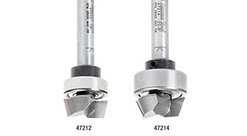 Amana Tool - 47214 Carbide Tipped Bevel Trim 25 Deg x 3/4 Dia x 1/4 Shank with