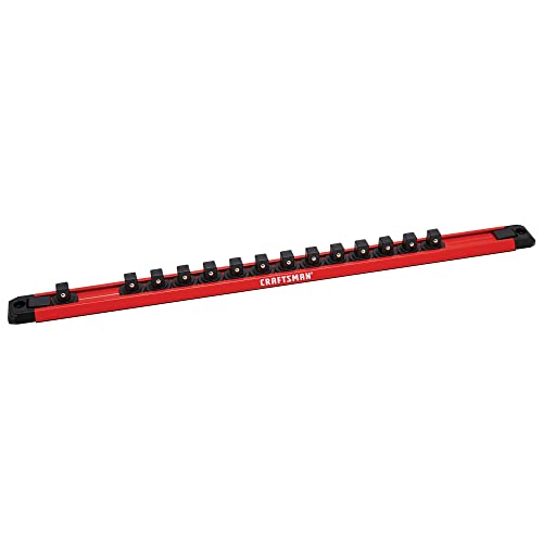 CRAFTSMAN Locking Magnetic Socket Rail Holder, Tool Tray Storage Organizer, 3/8 Inch Drive (CMMT99410) 3/8 in 3/8-Inch Drive Holder