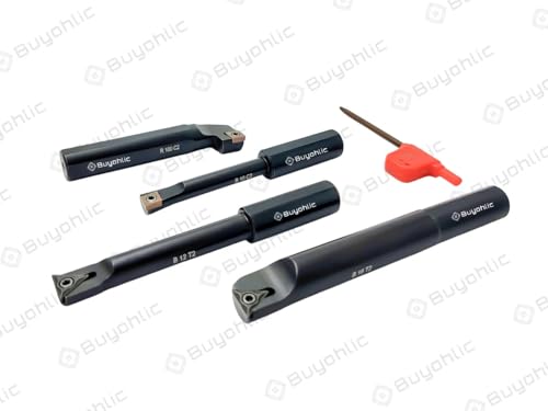 Buyohlic Indexable Tool Set of 4 Boring Bars for 2" InchI 50 mm Boring Head 4pcs Indexable Boring Bars Only