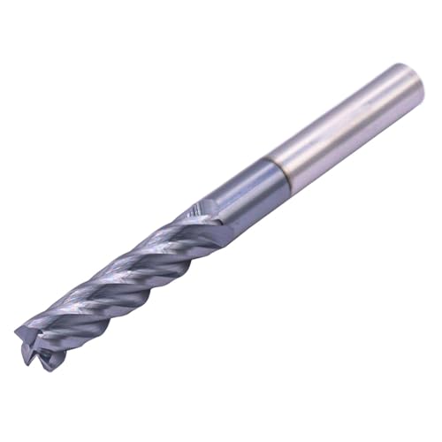 3/8" 4 Flute Solid Carbide Square End Mill, AlTiN Coated, 1-3/4" LOC 4" OAL