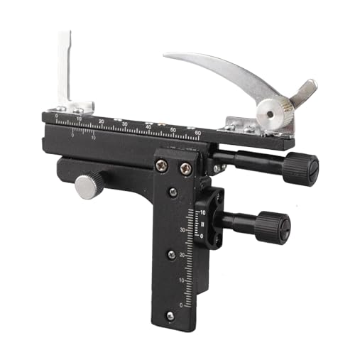 Microscope Moveable Stage,Attachable Caliper Vernier with Scale Microscope Attachable Mechanical Stage X-Y High-Precision Vernier Biological