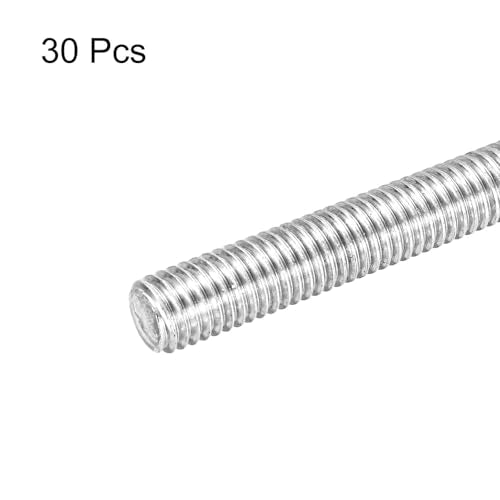 MECCANIXITY 30Pack Fully Threaded Rod M8 x 45mm 1.25mm Thread Pitch 304 Stainless Steel Right Hand Threaded Rods Bar Studs M8 x 45 x 1.25mm 30