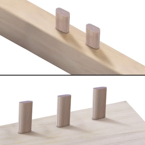 0.4x2in Solid Beechwood Dowel Pins Sturdy Structure Wood Tenon Insertion Block for Furniture Splicing Assembly Door Stops and Woodworking Projects