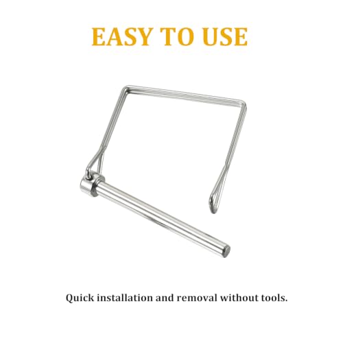 Pack of 4 Square Wire Lock Pin, Trailer Coupler Pin, 316 Stainless Steel Hardware Pin 1/4 "(6.3 mm) Diameter, 1.97" (50 mm) Length, Heavy Duty Safety Coupler Pin 1/4" x 1.97"
