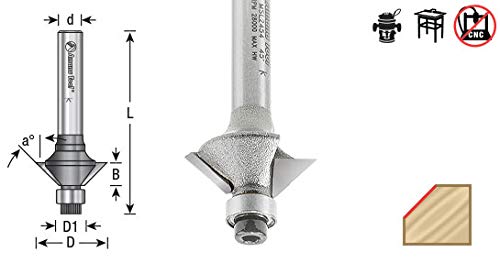 Amana Tool - MSL2454 Carbide Tipped Miniature Chamfer 45 Deg x 25/32 Dia x 1/4