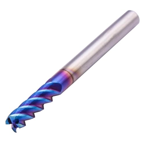 4 Flute Tungsten Carbide Square End Mill(5Pcs, 3/16"), TiAlsiN Nano Coated 3/16 in 5