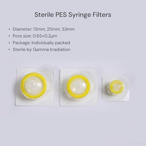 Sterile Syringe Filter, PES, 0.2μm 13mm, Individually Packed, 10 Pack