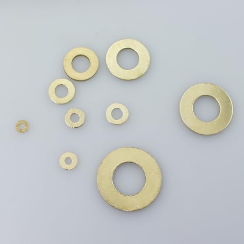 300PCS Flat Washer Kit: Brass Flat Washers Set M2.5 to M14