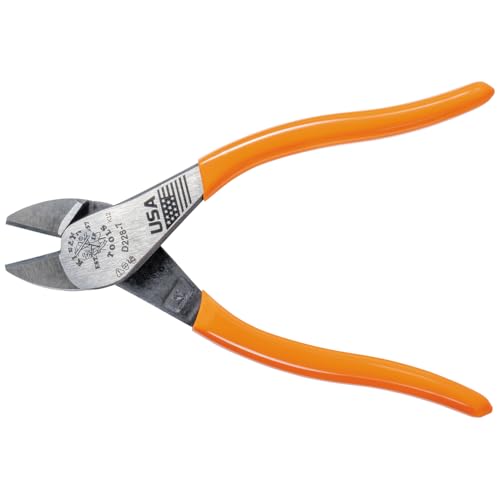 Klein Tools D228-7 Pliers, Made in USA, Diagonal Cutting Pliers with High-Leverage Design, 7-Inch