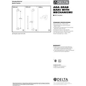 [AUSTRALIA] - Delta Faucet U6300-WH ADA Grab Bar Handshower Mount, White