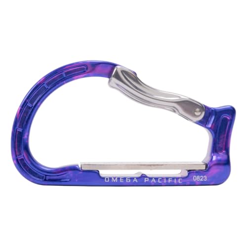 Omega Pacific Deputy Tool Carrier - Professional Grade Aluminum 4.57-Inch Arborist Equipment with 1.02-Inch Gate Opening, Lightweight 3.8oz Design for Harnesses and Saddles Ultra-Violet
