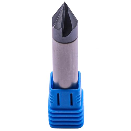 1/2" 4 Flute 60° Double End Solid Carbide Chamfer End Mill - AlTiN Coated 1/2 in 60° Chamfer Angle
