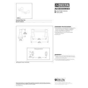 Delta Pivoting Toilet Paper Holder | Brilliance Stainless Steel | Wall Mount | Lahara Bathroom Accessories 12.00 x 4.60 x 3.10 inches