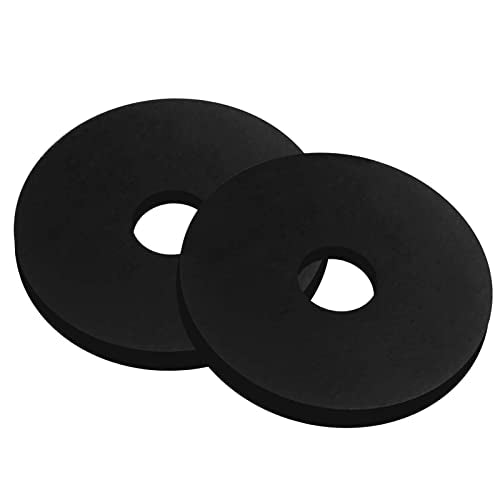 JAPCHET 200 Pcs Black Rubber Flat Washer, 1 Inch OD x 1/4 Inch ID x 1/8 Thick Rubber Flat Washer Assortment for Bolts Spacers