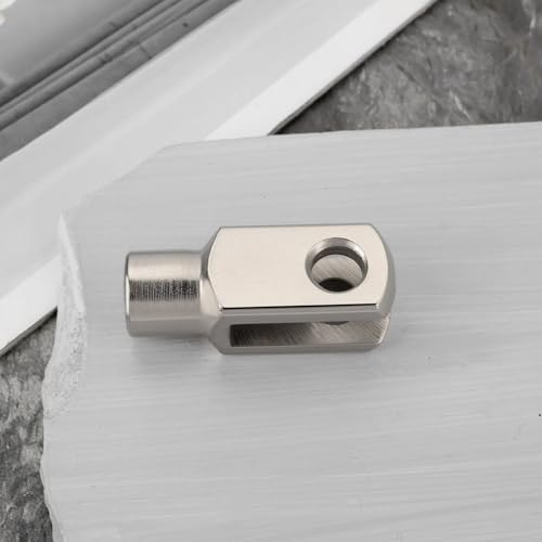8pcs M8x1.25 Right Hand Thread Clevis Fork End Long Joint Zinc Plated Steel Joint for Agricultural Construction Hydraulic Systems 8
