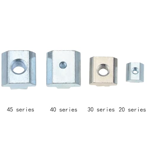 60Pcs 3030 Series T Slot Sliding Nuts Hammer Nut Block Square Nuts M8 T Nuts Tee for Aluminum Extrusion with Profile 3030 Sereis Slot 8mm，for CNC Router Build Rail 3D Printer (M8) 30-M8(60 Pcs)