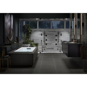 KOHLER 974-BL Slidebar trim, Matte Black
