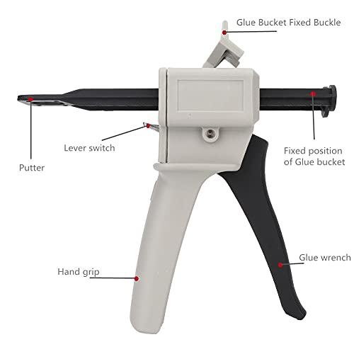 50ML AB Glue Gun, 7.5 x 2.3 x 6in Mixed Universal 1:1 and 2:1 Adhesive Application Handle Tool