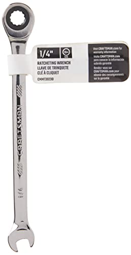 CRAFTSMAN Ratcheting Wrench, SAE, 1/4-Inch, 72-Tooth, 12-Point (CMMT39230) 1/4"
