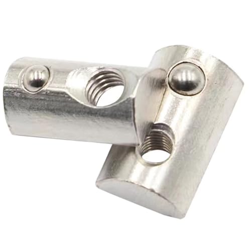 3030 Series M8 T Slot Half Round Nuts Roll-in Spring Ball Loaded Elastic Nuts Carbon Steel for European Standard 3030 Series Aluminum Extrusion Profile Rail with 8mm Slot for 3D Printer(M8,30 Pcs) 30-M8(30 Pcs）