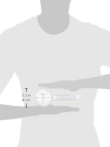 Graham-Field Orthopedic Goniometer - Occupational & Physical Therapy Angle Measuring Tool, 8" Length, 12-1001 8"
