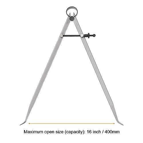 [AUSTRALIA] - HARFINGTON Spring Joint Caliper 16 inch / 400mm Adjustable Spring Inside Caliper with Solid Nut for Wood Turning Lathe Work