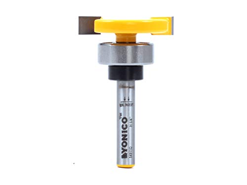 YONICO Top Bearing Slot Cutter Router Bit (1/4" Height - 1/4" Depth - 1/4" Shank) (Pack of 2) 1/4" Height - 1/4" Depth - 1/4" Shank (Pack of 2)