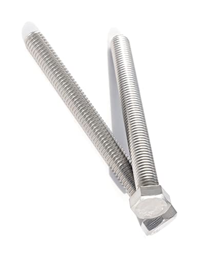 IMScrews Hex 1/4-20 x 5 Long Machine Screws, 304 Stainless Steel Bolts, Pack of 15 1/4"-20 x 5"