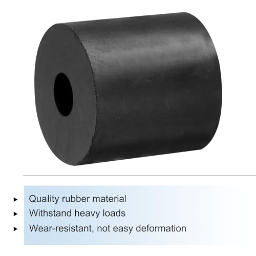 uxcell 8pcs Rubber Spacers 40mm OD, 12mm ID, 40mm Height Round Anti Vibration Spacer Rubber Bushing Grommets Thick Rubber Washers for Home Car Accessories 40mmx12mmx40mm(OD*ID*Height)