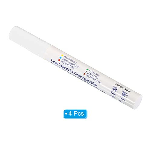 PATIKIL Grout Pen, 4 Pack White Tile Marker Waterproof Grout Sealer Pen Tile Repair Pens Paint Pens for Wall Floor Bathroom Kitchen Refresh