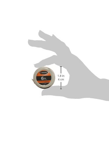 Keson PD618 Diameter Measuring Tape with Steel Blade and Case, 1/4-Inch by 6-Foot
