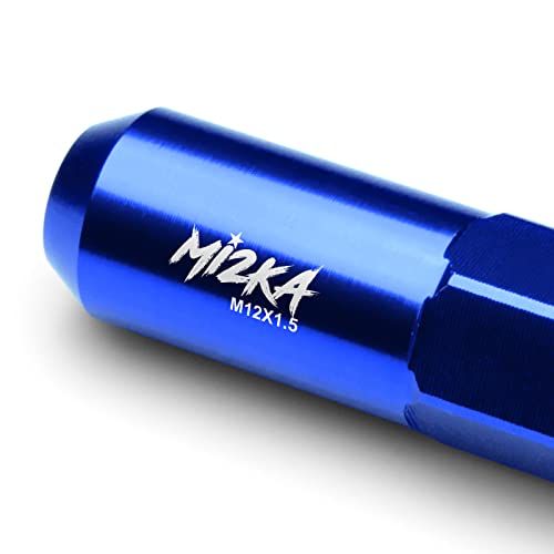Blue 20 PCS M12x1.5 Lug Nuts 60mm Extended Tuner Aluminum Wheels Rims Cap WN02 BLUE