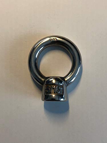 US STAINLESS 20 Pieces Stainless Steel 316 Lifting Eye Nut 5/16" UNC Marine Grade Nut Pitch of 18