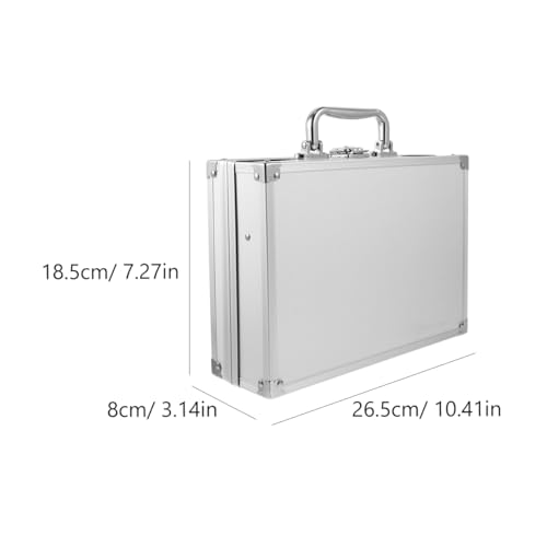DOITOOL Aluminium Carrying Case, Silver, Square-Corner Design